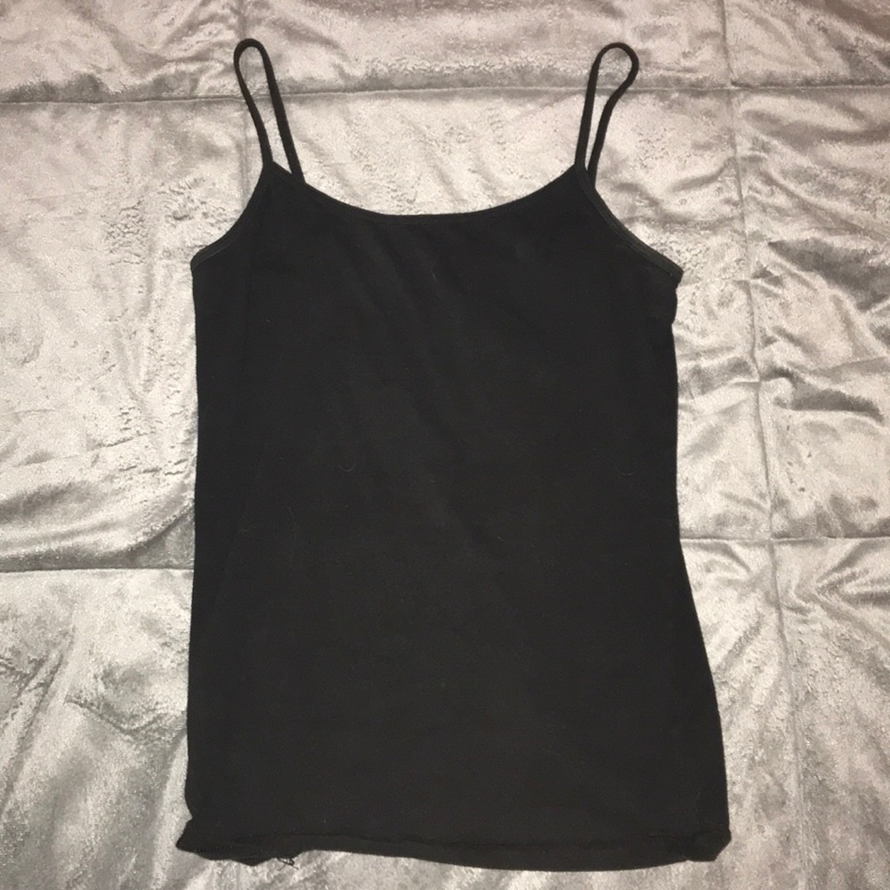 Plain black tank top